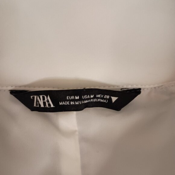 ZARA Contrast Neoprene Effect Hooded Athleisure Jacket Sage Green Women’s Size M - Picture 8 of 14